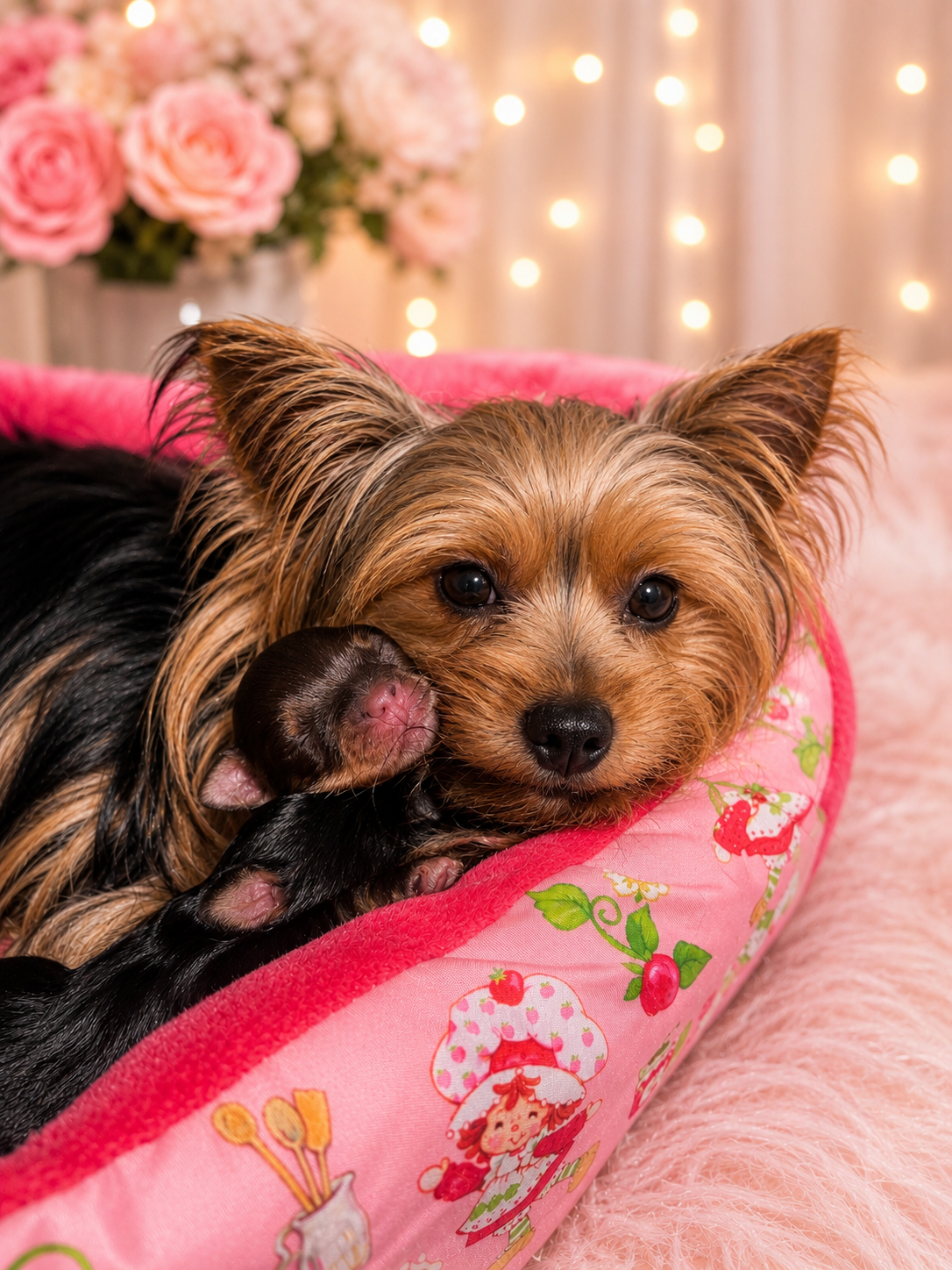 AKC CKC Chocolate Male Female Yorkie Possibly carries Parti, Chocolate, Chocolate Parti